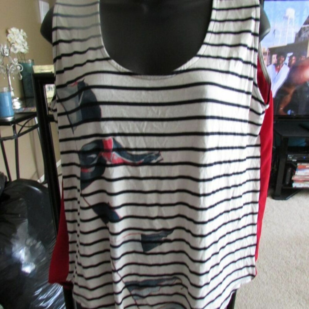EVERETT BLEU LOS ANGELES BLACK WHITE STRIPED SHIRT